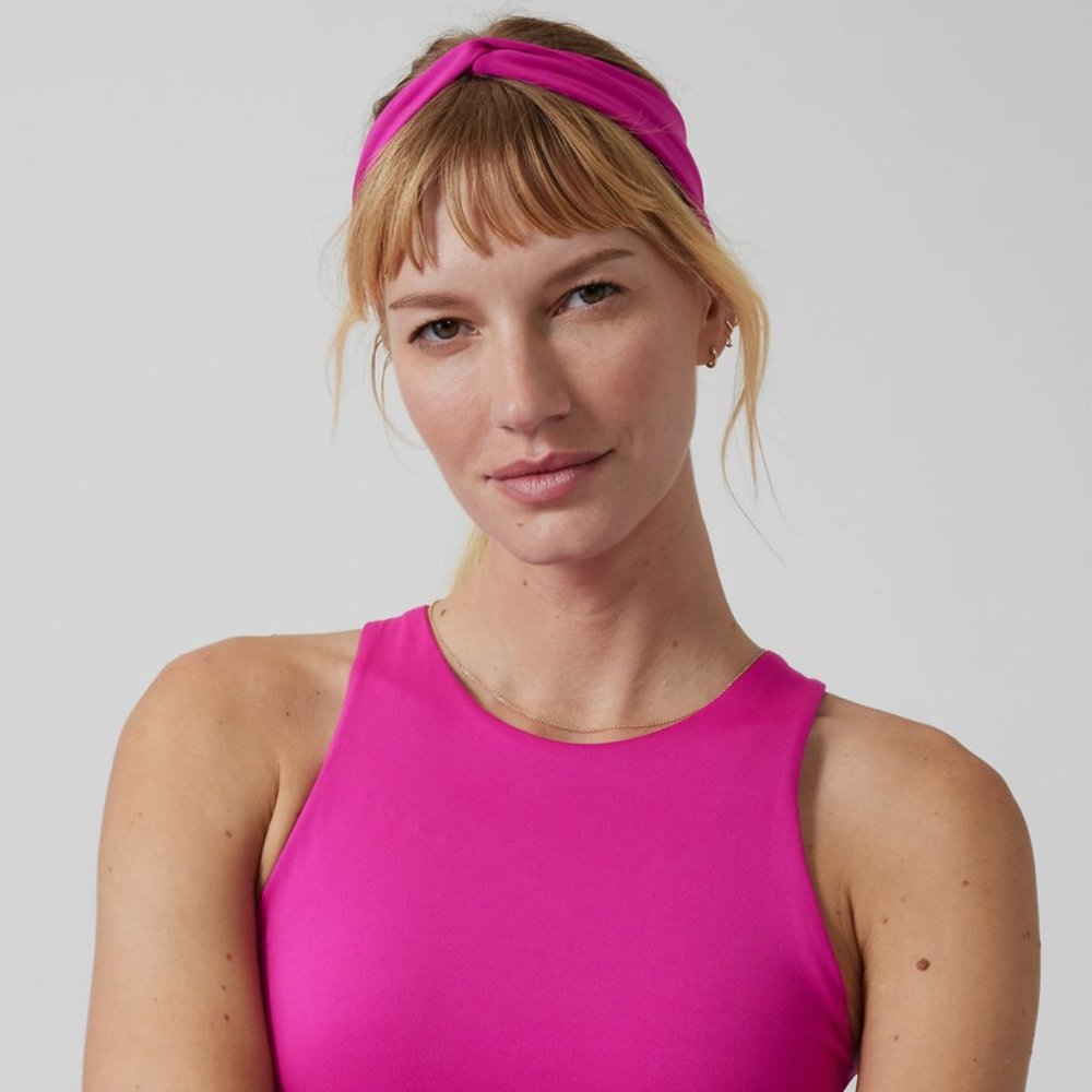 2/$25 Athleta Knotted Headband in Electric Fuchsia